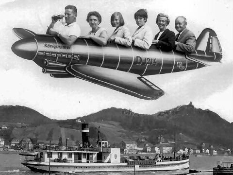 Martin und Hilde auf Wochenendausflug an den Rhein in den 60er-Jahren